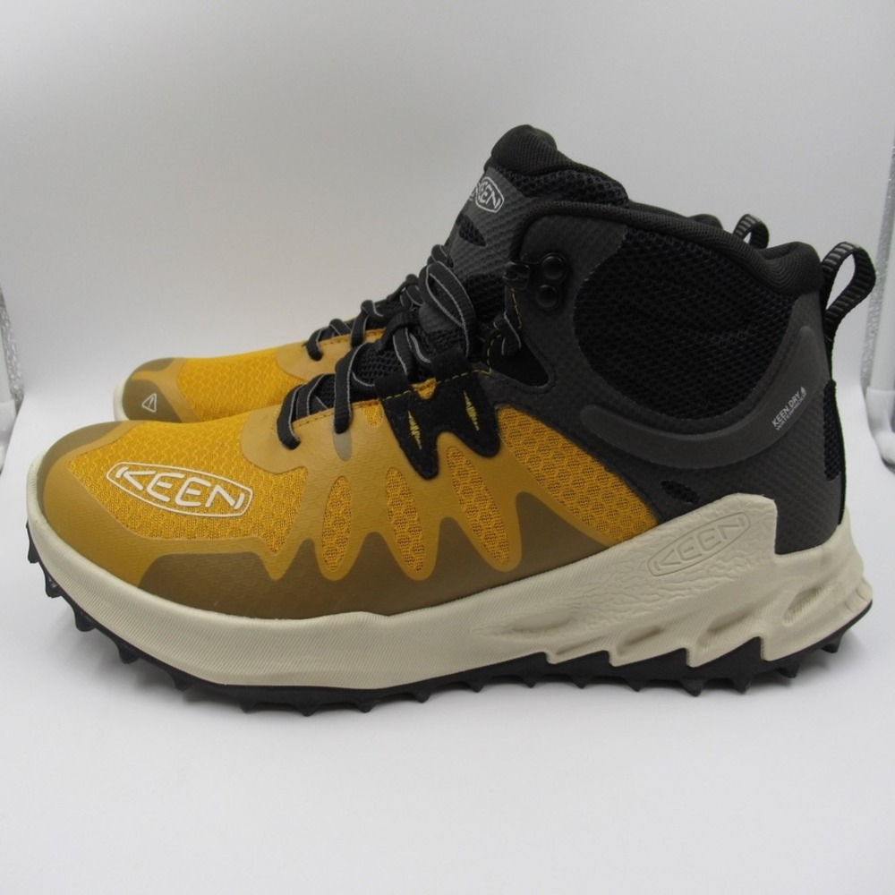KEEN Zionic Mid Waterproof Hiking Boot Mens 10.5 Golden Yellow Birch 1028896 - Picture 3 of 11